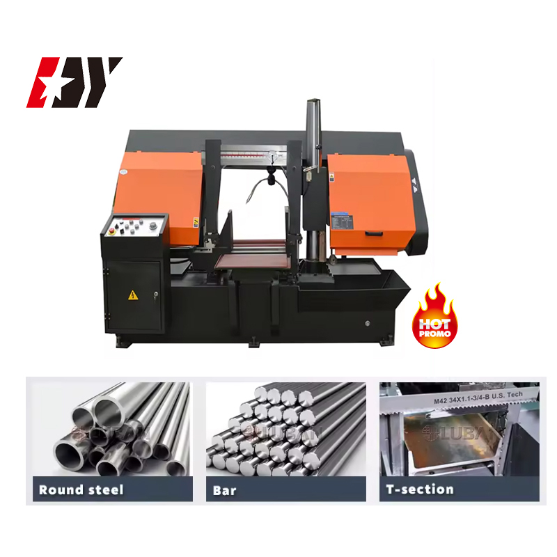 China Double Column Cut Steel Bar Horizontal Hydraulic Metal Bandsaw Machine